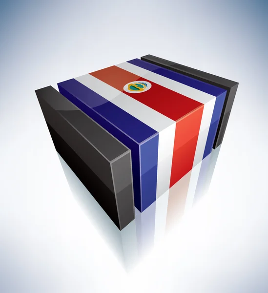 Bandiera 3D della Costa Rica — Foto Stock