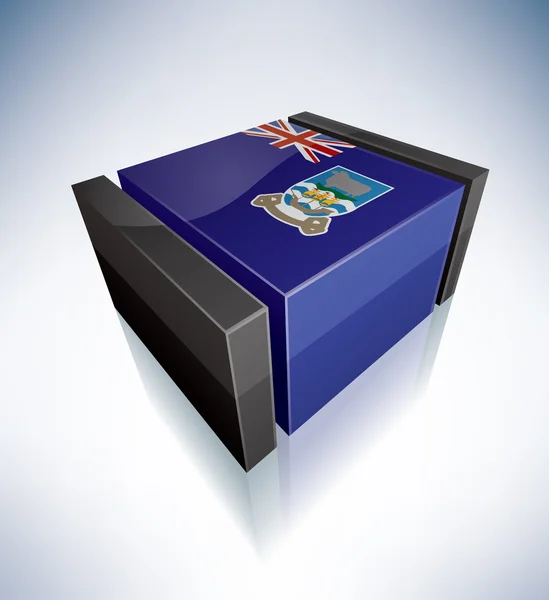 3D flagga Falklandsöarna — Stockfoto