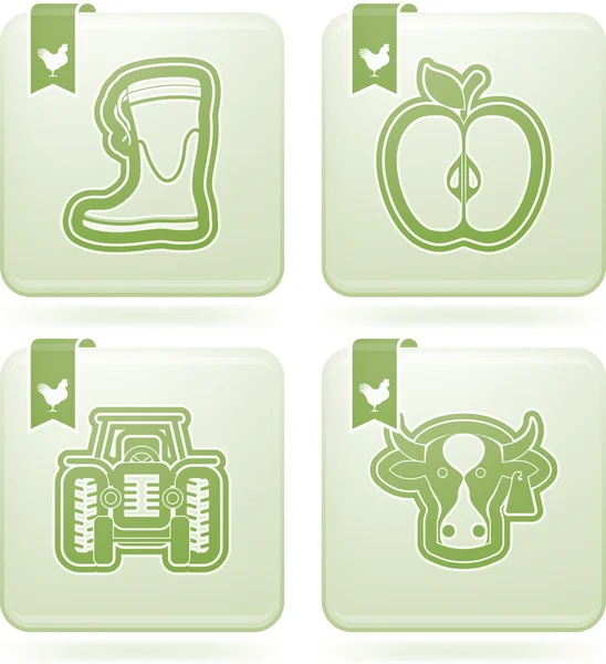 Ikony odvětví: zemědělství — Stock fotografie