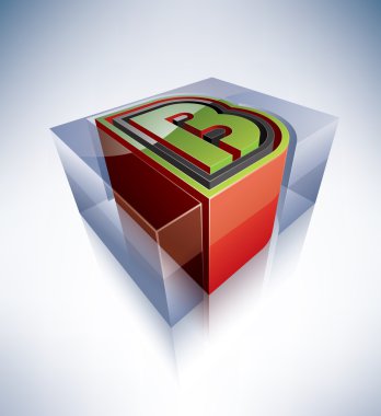 3D alfabesi: B