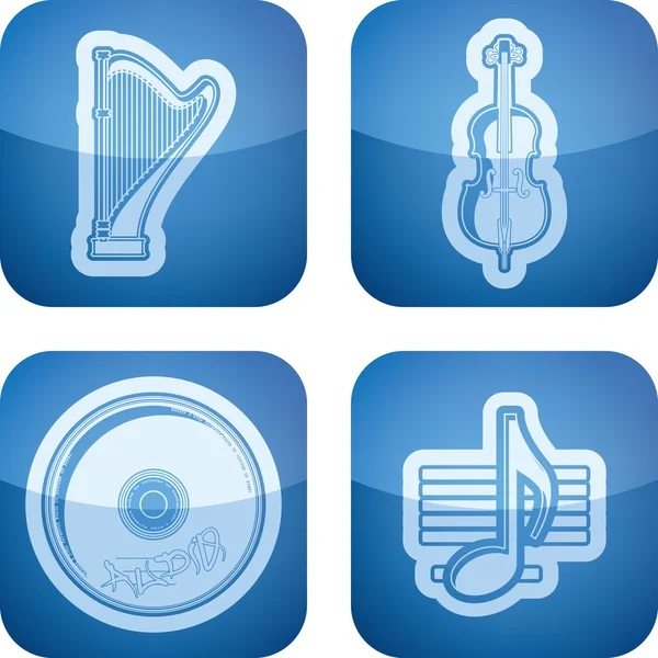 Music icons — Stock Photo, Image