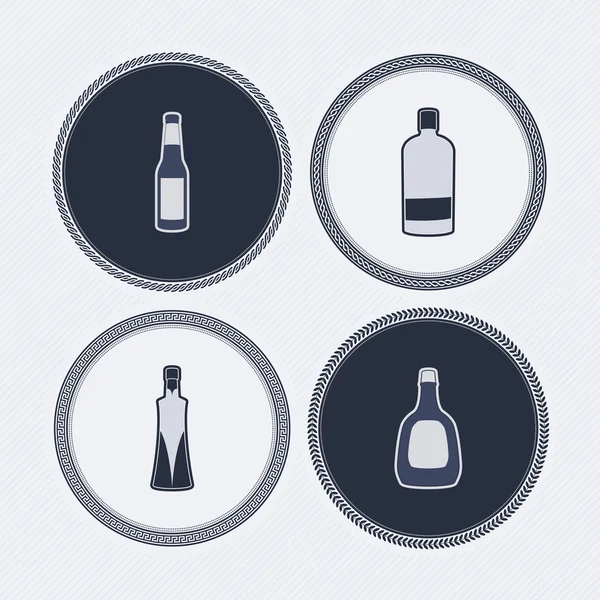 Алкогольные бутылки — стоковое фото