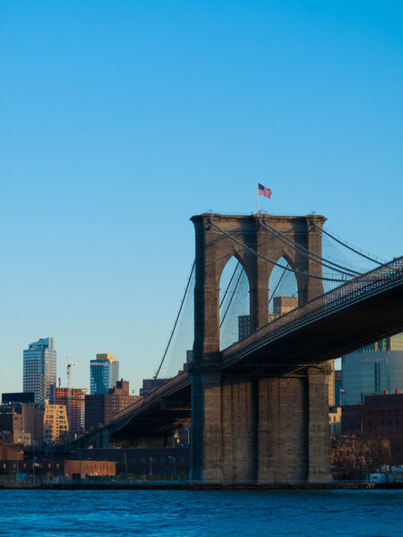 View of the Brooklyn Bridge in NYC