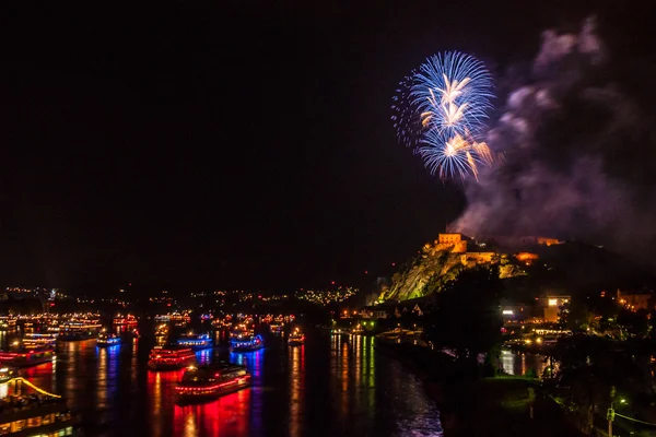 Rhine in Flames — Stock Photo, Image