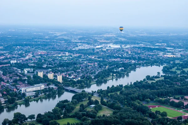 Hot air balloons over Muenster — Stock Photo, Image