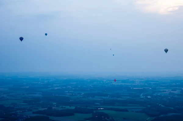 Globos de aire caliente sobre Muenster — Foto de Stock