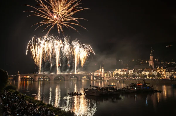 Heidelberg castle belysning — Stockfoto