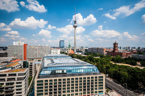 Aerial view of the center of Berlin