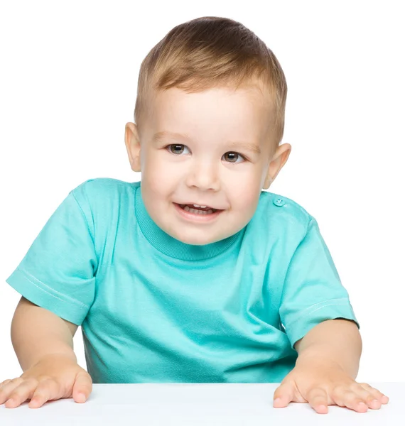 Portrait of a cute cheerful little boy — Stock Photo, Image