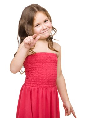 küçük bir kızın moda portre