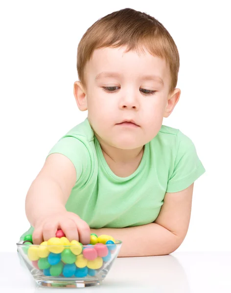 Portret chłopca z cukierków — Zdjęcie stockowe