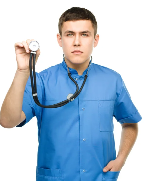 Portrait of a young surgeon intern — Stock Photo, Image