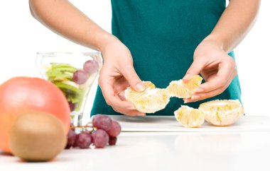Cook, meyve tatlı turuncu yırtılma