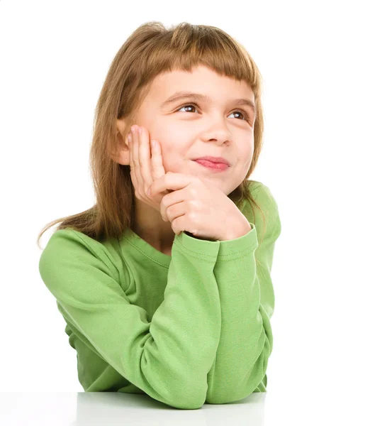 Menina está sonhando acordado — Fotografia de Stock