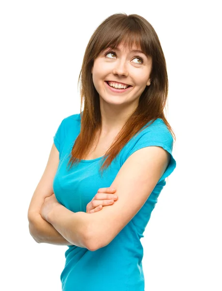 Portrait of a happy young woman — Stock Photo, Image