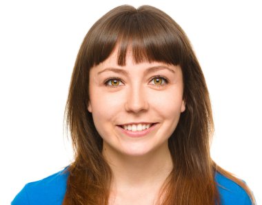 Genç, neşeli kadın.