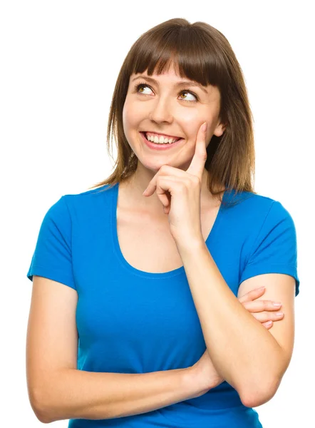 Retrato de uma jovem mulher feliz — Fotografia de Stock