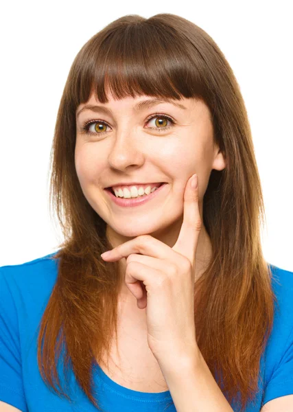 Portrait of a happy young woman — Stock Photo, Image