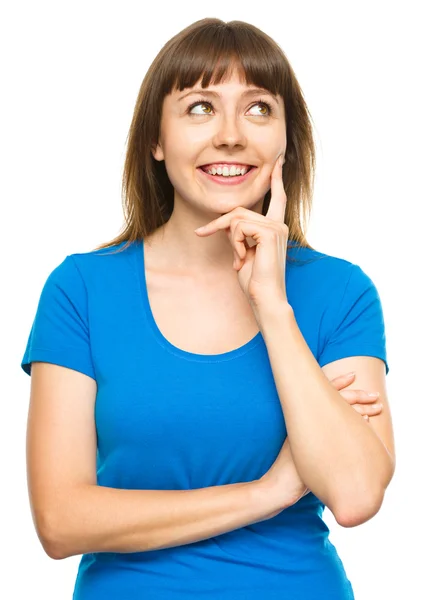 Retrato de uma jovem mulher feliz — Fotografia de Stock