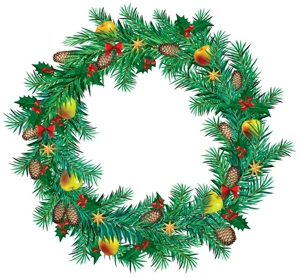 Christmas wreath — Wektor stockowy