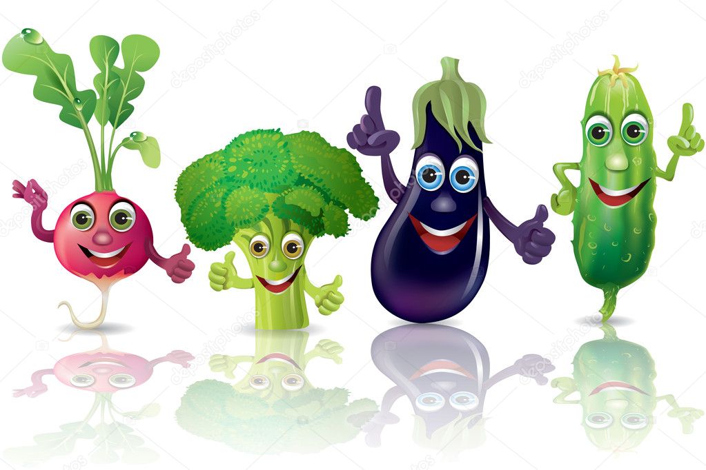 Funny vegetables Vector Art Stock Images | Depositphotos