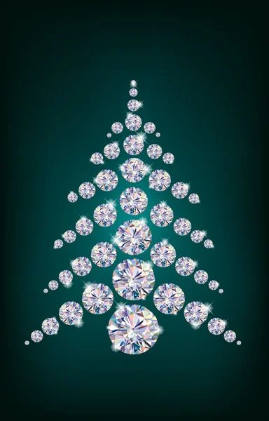 Árvore de Natal diamante — Vetor de Stock