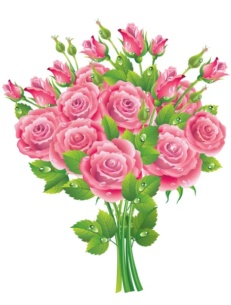 Bouquet de roses — Image vectorielle