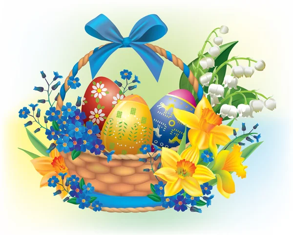 Easter basket — Stockvector