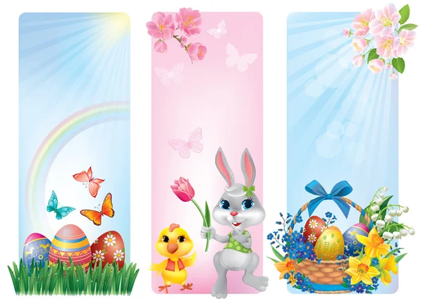 Banners para Pascua — Vector de stock