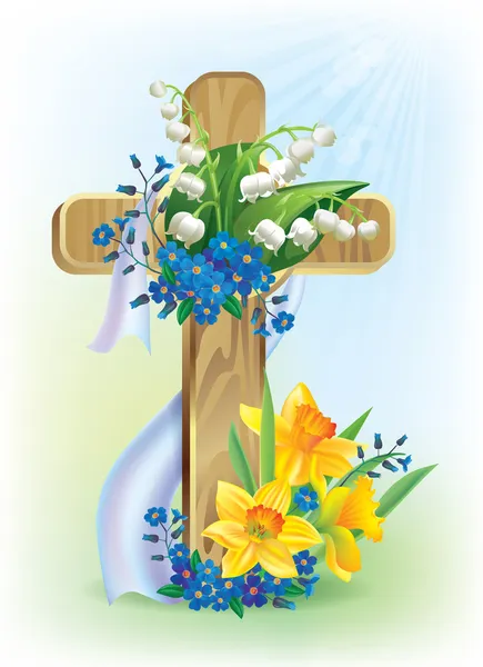 Easter cross — Stock Vector