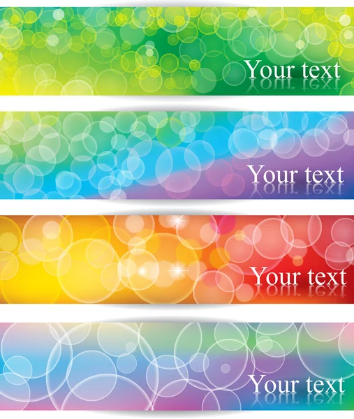 Banners with light bokeh — Stock Vector