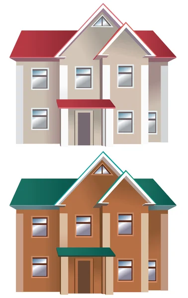 Häuser in verschiedenen Farben — Stockvektor