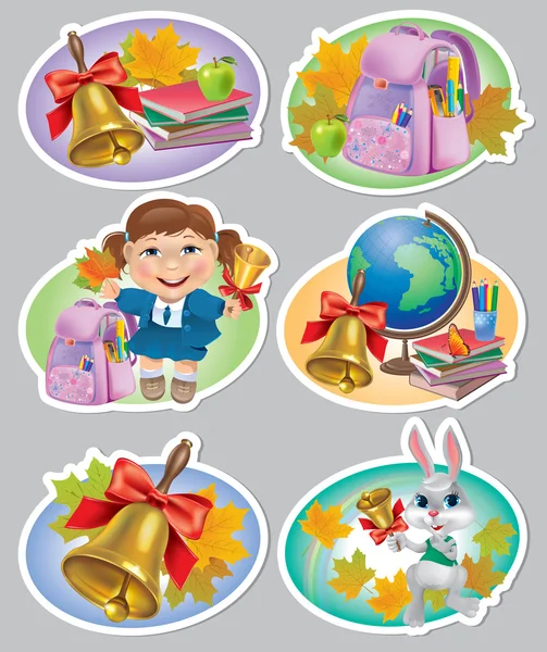 School stickers — Stockvector