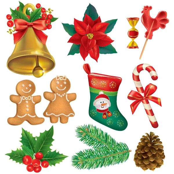 Natale bellissimo set — Vettoriale Stock