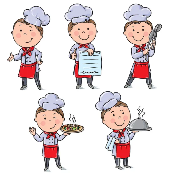 Kinderen chef-koks — Stockvector