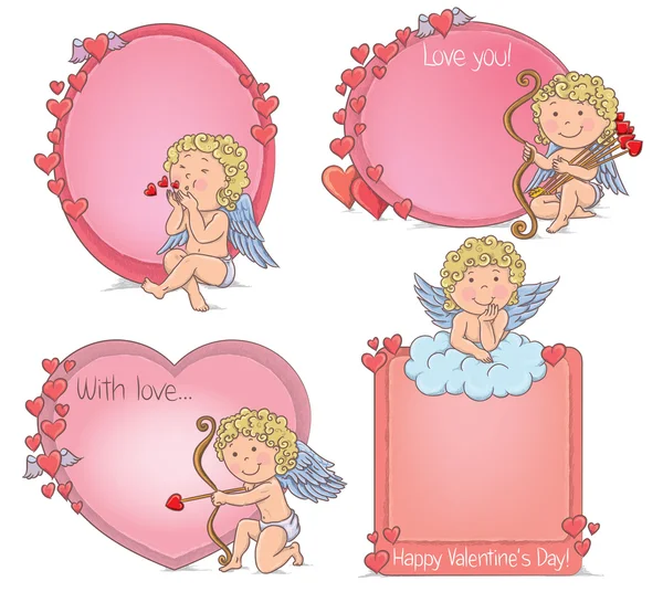 Vignettes Día de San Valentín — Archivo Imágenes Vectoriales