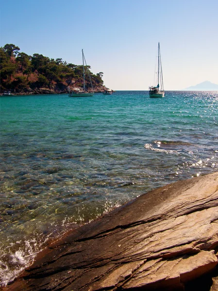 Aliki baai, thassos — Stockfoto