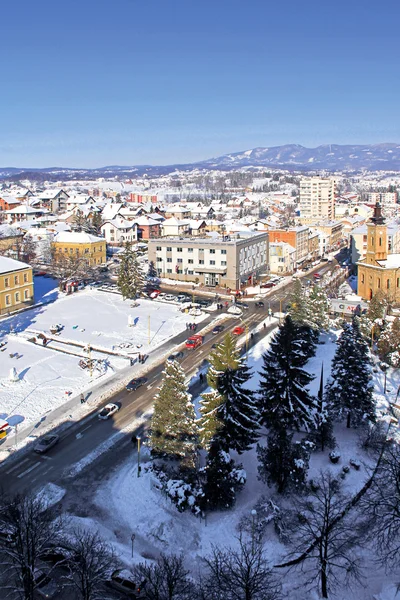 Vista panorâmica de Gornji Milanovac, Sérvia — Fotografia de Stock