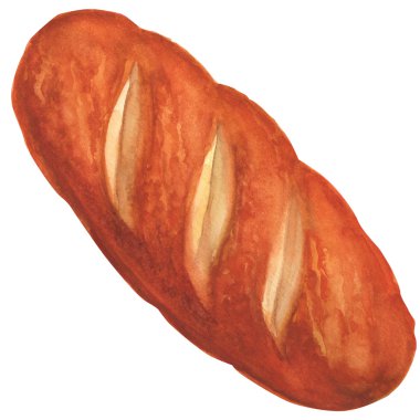 Beyaz arkaplanda ekmek