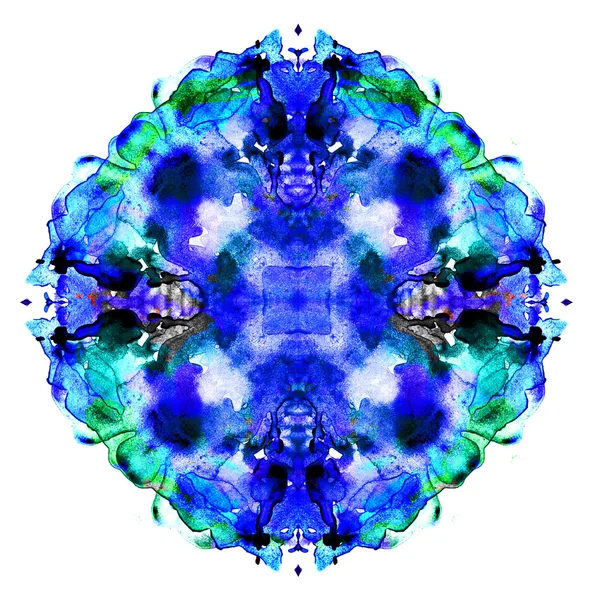 Renkli simetrik suluboya resim — Stok fotoğraf