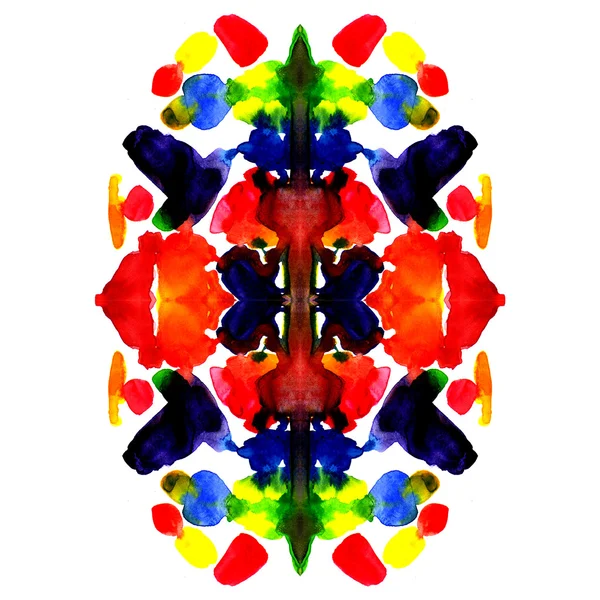 Acuarela simétrica colorida pintura — Foto de Stock