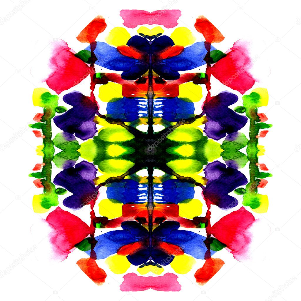 colorful symmetric watercolor painting