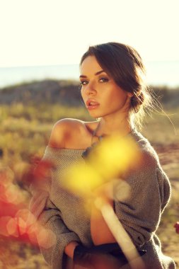 güzel sonbahar kadın