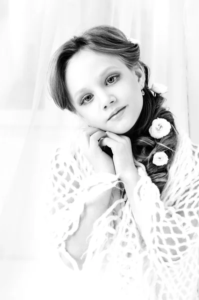 Kis lány portréja — Stock Fotó