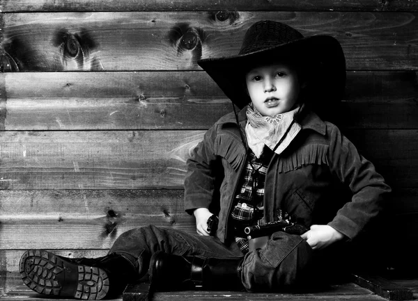 Pequeno cowboy. — Fotografia de Stock