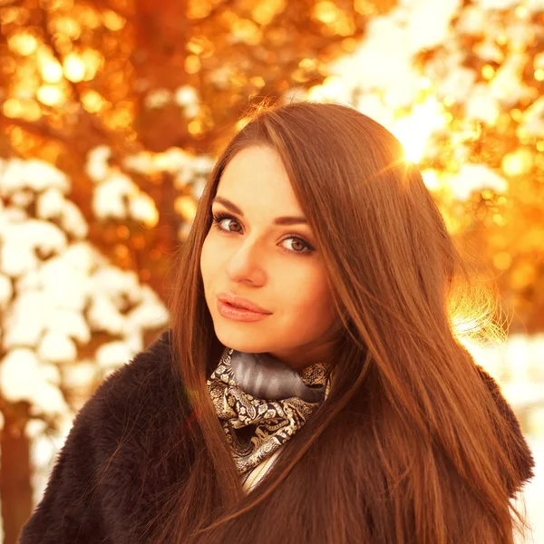 Inverno menina retrato — Fotografia de Stock