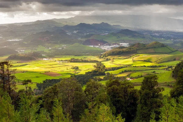 Vedere aeriană pe insula San Miguel — Fotografie, imagine de stoc