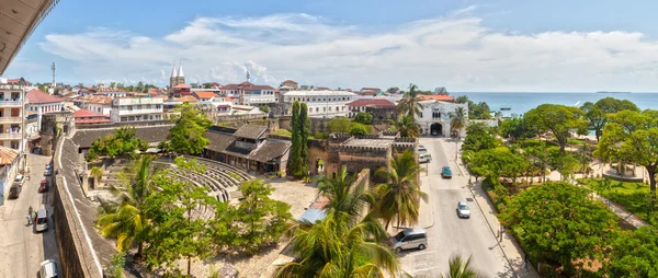 Panoramic view to the Old fort at Stone Town, Zanzibar, Tanzania — Stock Photo, Image