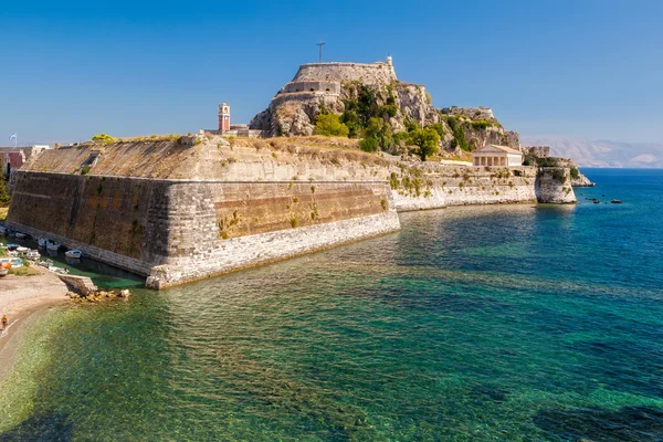 Old fortress walls and clock tower — Stock Photo, Image