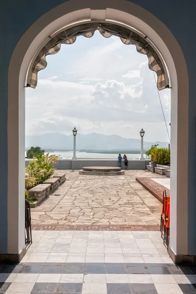 Balcon de Velazquez observation deck with some tourists — Stock Photo, Image